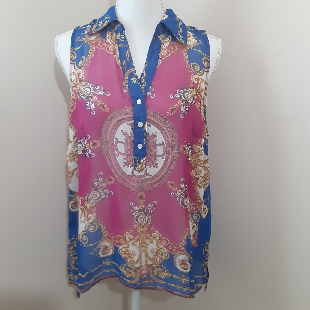 Sheer Sleeveless Top Blouse by APT. 9 Sz Large